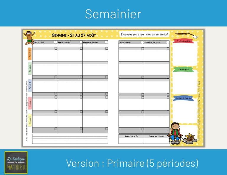 Le Super Guide De Planification Pr Scolaire Primaire