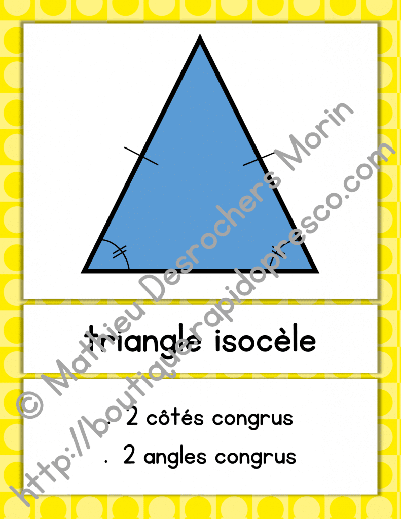 Affiches Des Triangles équilatéral Scalène Isocèle Rectangle La 762 1769