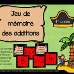 Jeu de mémoire (memory) des additions (pirates)